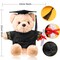 Bear with Graduation Cap Toys Class of 2026 Plush Stuffed Teddy Bear Animal Dog Cap and Gown with Greeting Card and Bag for Graduation Day Gift(Black)